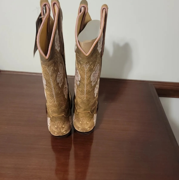 Old Gringo Ladies Western Boots Size 7.5B Floral Sheridan 13" Vintage Rust. - Picture 5 of 11